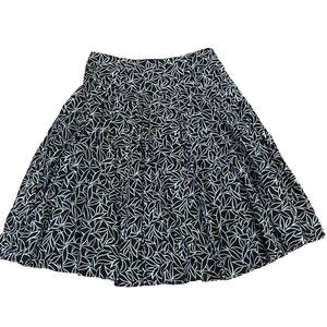 Worthington Flare A-Line Skirt Size 6 Womens Brown Floral